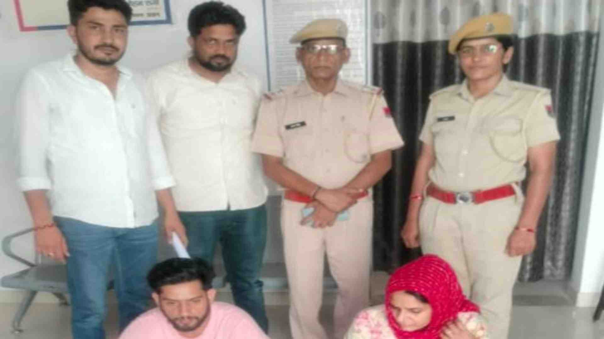 पुलिस की गिरफ्त में आरोपी।