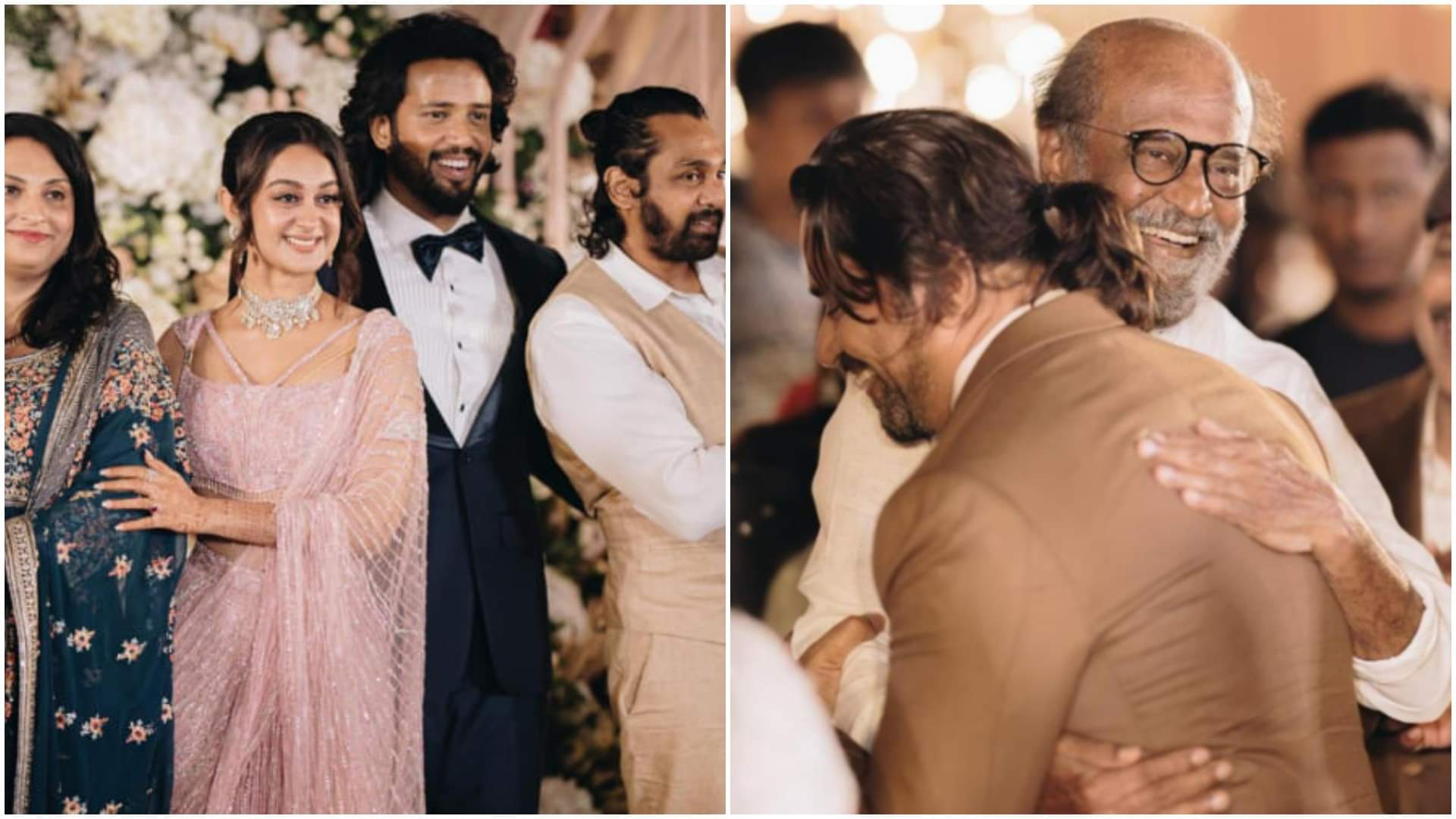 Rajinikanth Jackie Shroff and CM M K Stalin attend Aishwarya Arjun and Umapathy Ramaiah Wedding Reception