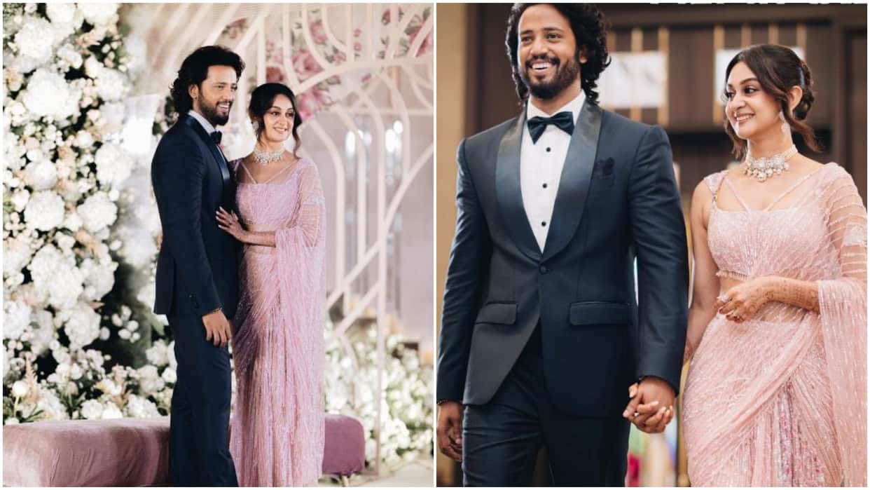 Rajinikanth Jackie Shroff and CM M K Stalin attend Aishwarya Arjun and Umapathy Ramaiah Wedding Reception