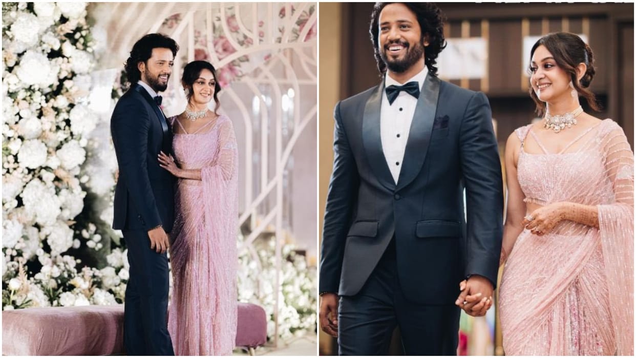 Rajinikanth Jackie Shroff and CM M K Stalin attend Aishwarya Arjun and Umapathy Ramaiah Wedding Reception