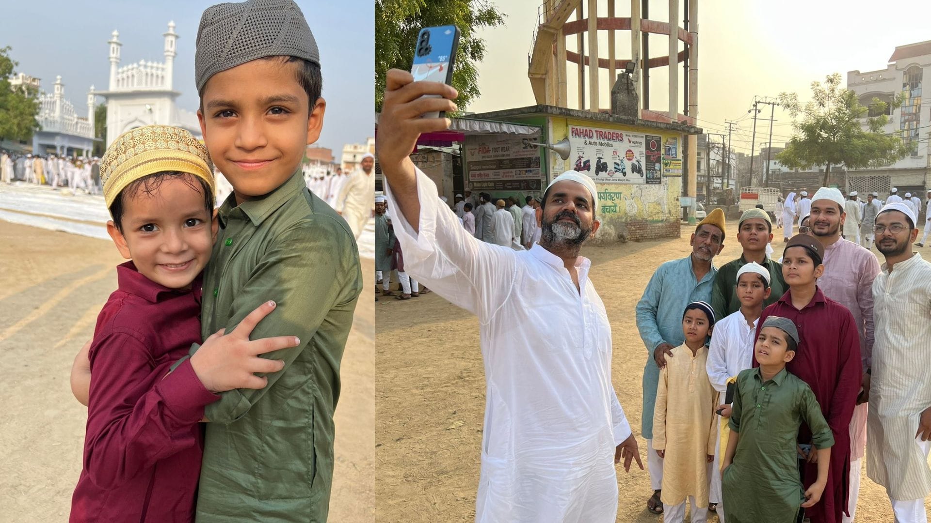 Eid-ul-Azha festival celebrated people congratulating each other after offering prayers