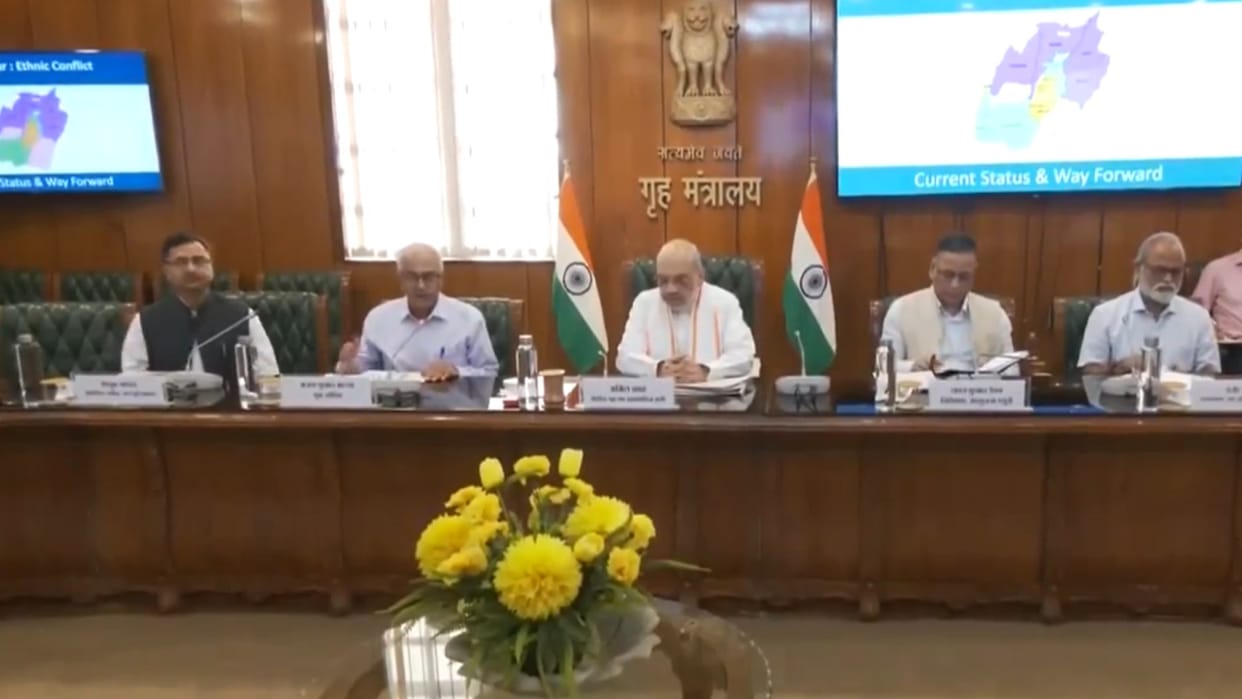 Amit Shah chairs high-level meeting security situation in Manipur