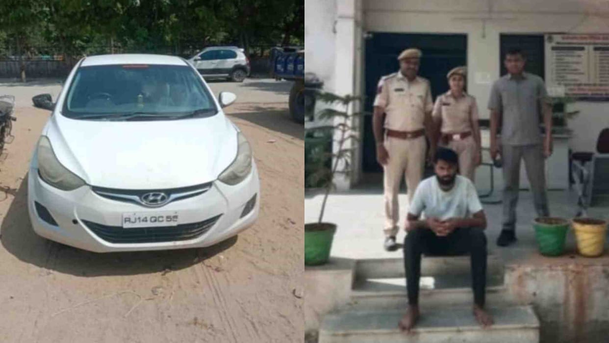 Sirohi News: Doda poppy worth Rs 14.70 lakh being transported in a Hyundai car seized