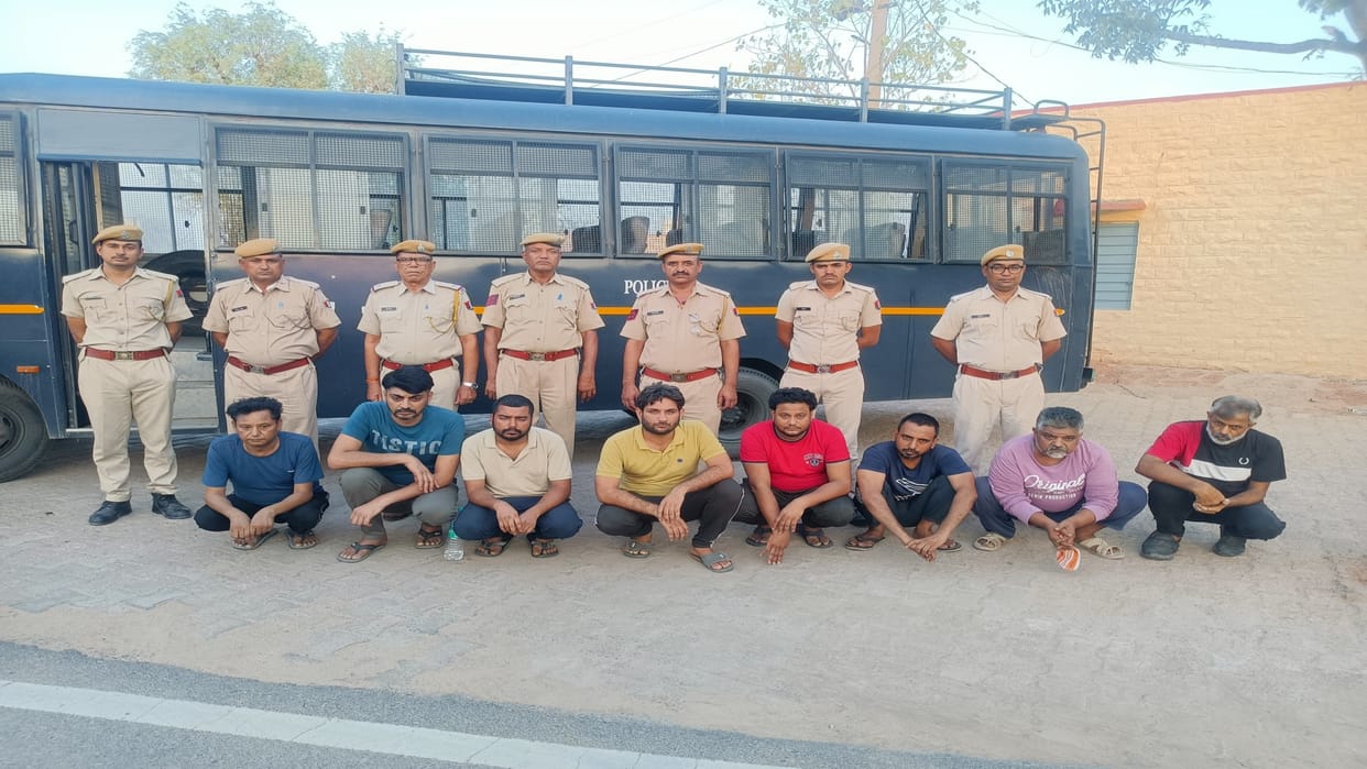 Nagaur: 8 accused of Delhi-UP were committing cyber robbery by promising double the money, in police custody