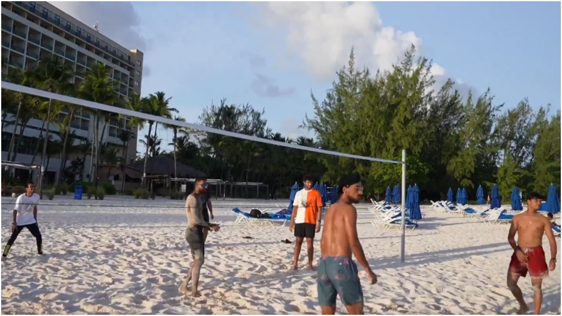 T20 World Cup: Indian team enjoying beach volleyball before Super-8 round, Kohli and Hardik playing see video