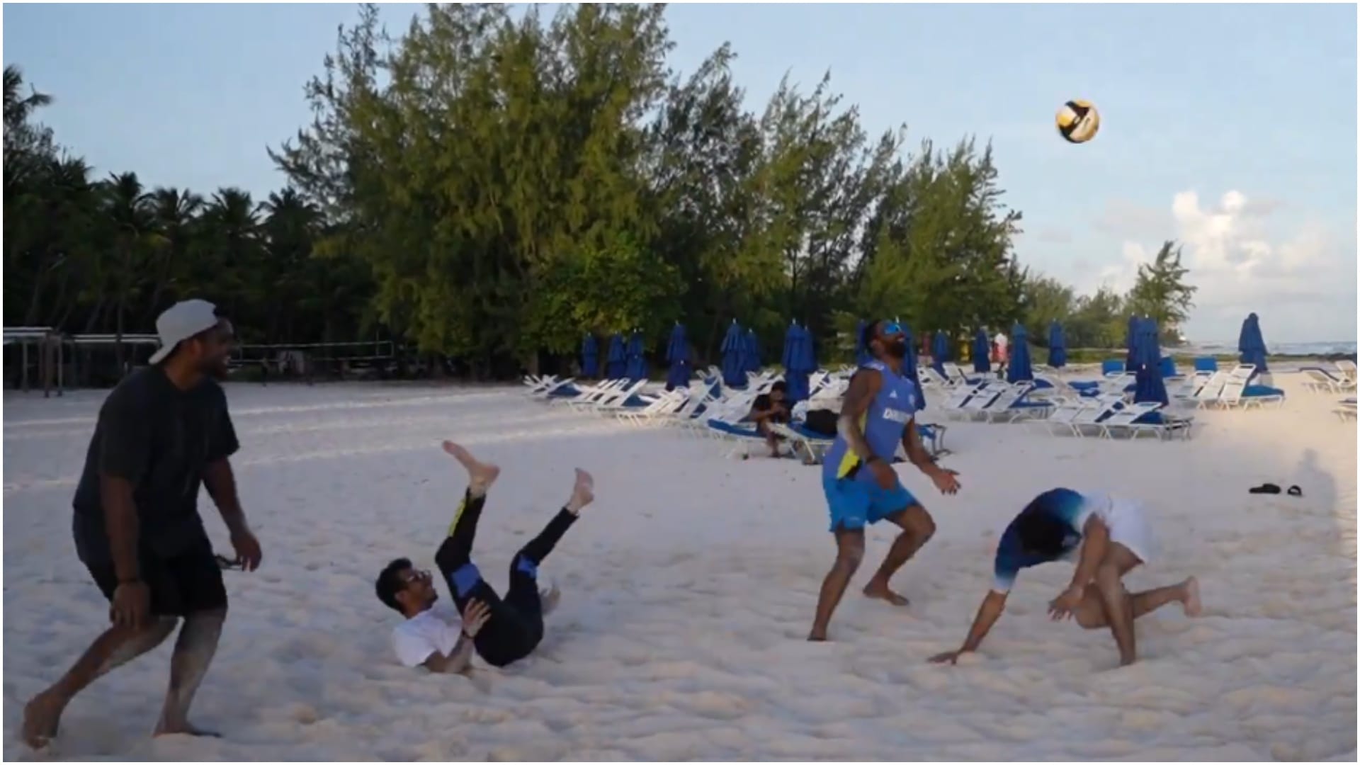 T20 World Cup: Indian team enjoying beach volleyball before Super-8 round, Kohli and Hardik playing see video