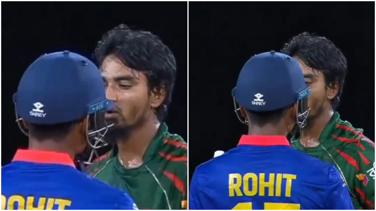 BAN vs NEP T20 World Cup 2024 Rohit Paudel vs Tanzim Hasan On-Field altercation Reason Behind