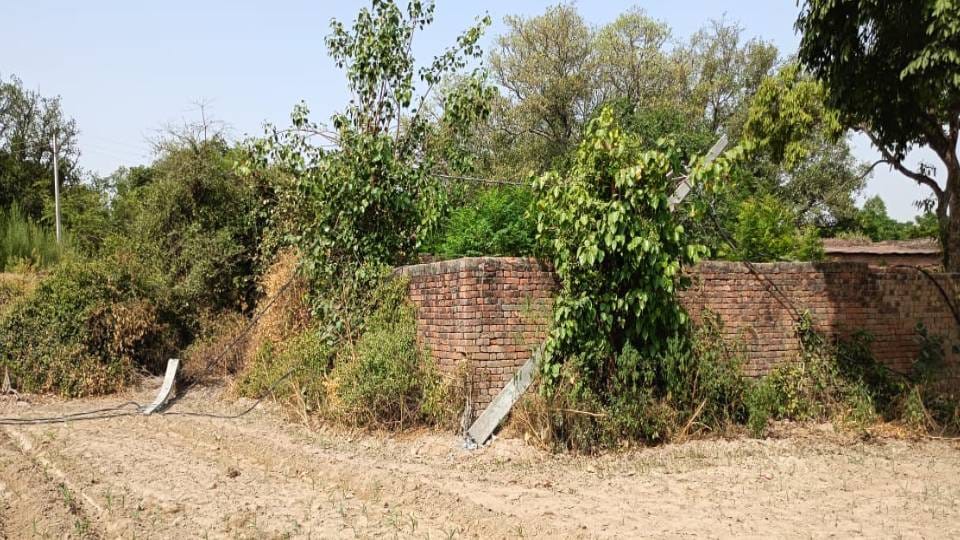 miscreants broke electricity poles In Etah due to which power supply of 100 houses got disrupted