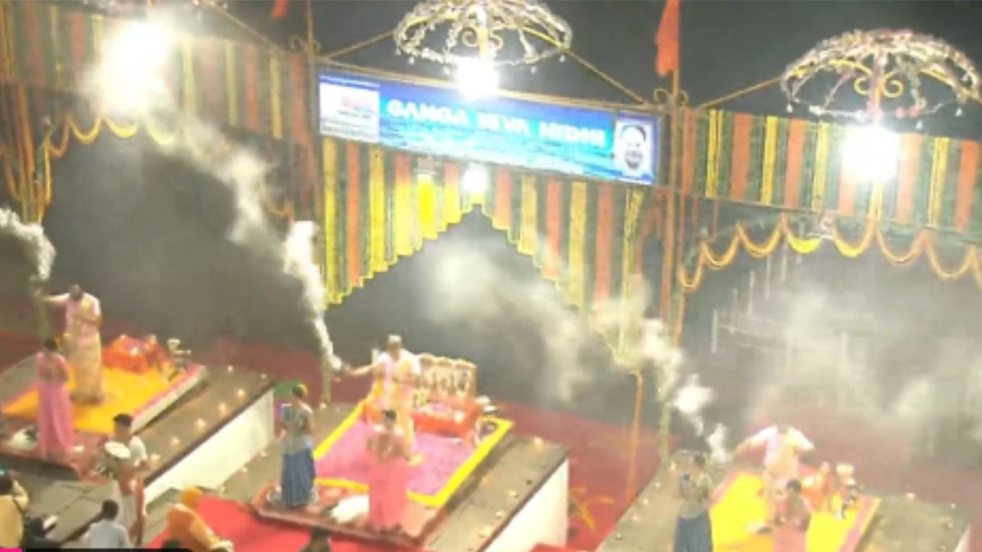 PM Modi varanasi visit PM Narendra Modi Attend Ganga Aarti at Dashashwamedh Ghat for 5th time
