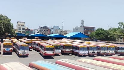 Moradabad: 25 roadways buses are parked in workshop, drivers and conductors are not available to drive them