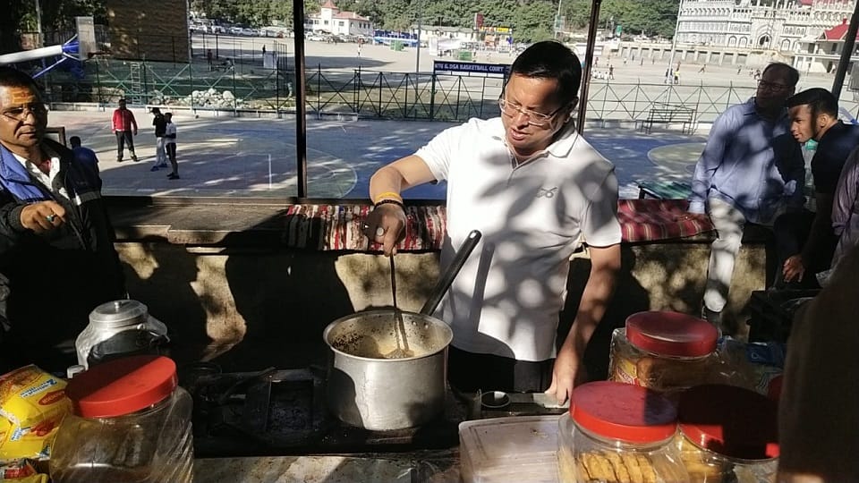 CM Dhami made tea while out on morning walk in nainital