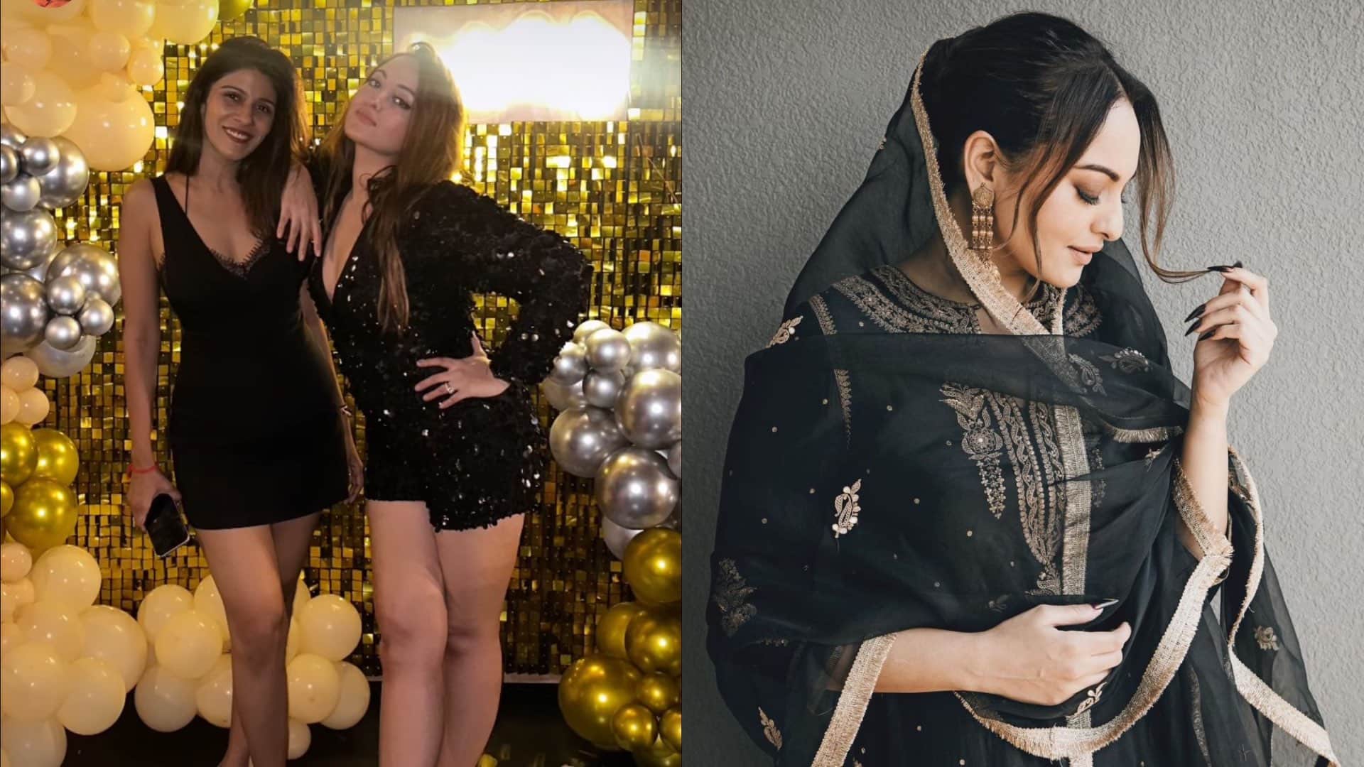 Sonakshi Sinha with Huma Qureshi and Zaheer Iqbal enjoying bachelorette bachelor parties before the wedding