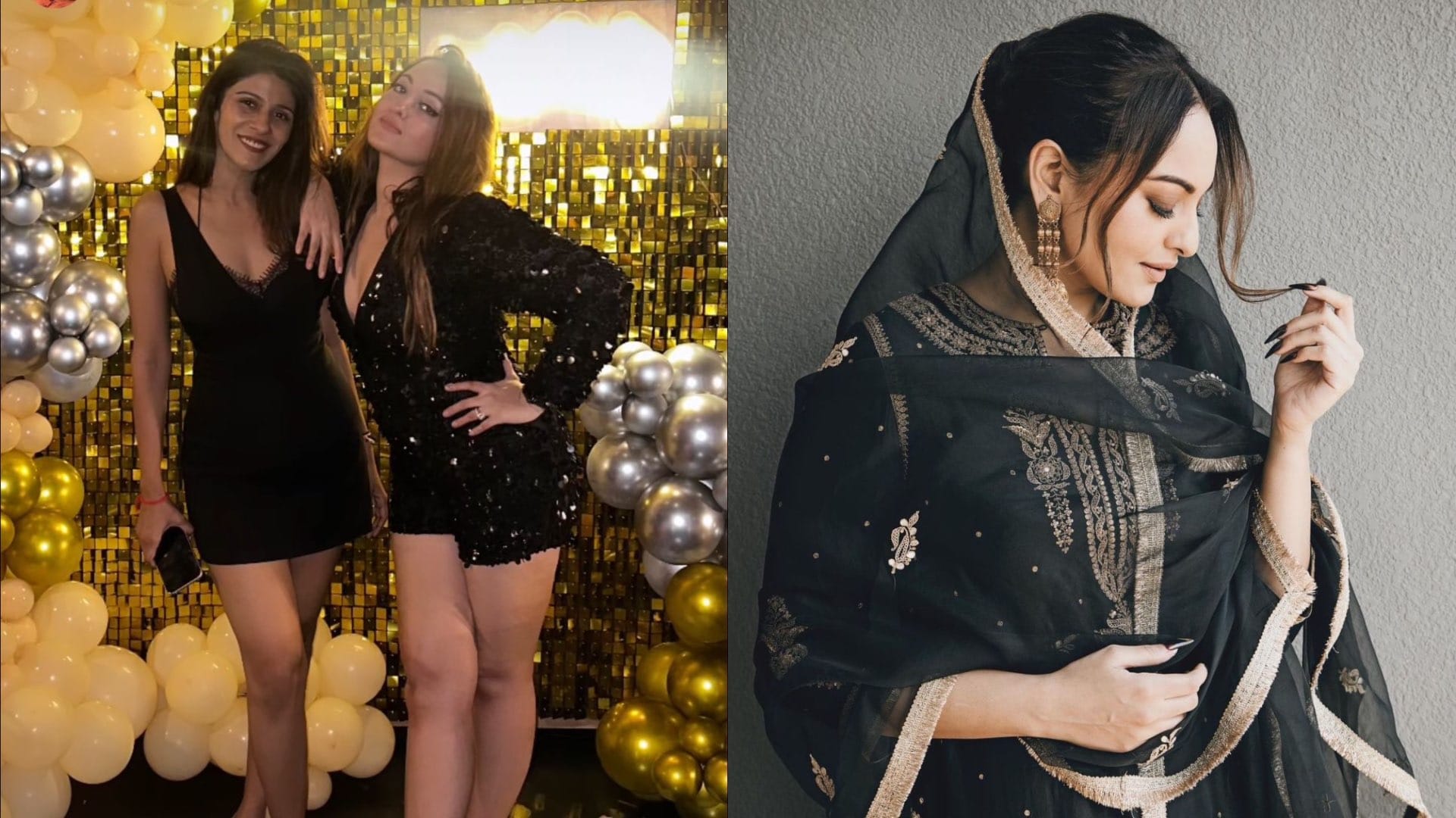 Sonakshi Sinha with Huma Qureshi and Zaheer Iqbal enjoying bachelorette bachelor parties before the wedding