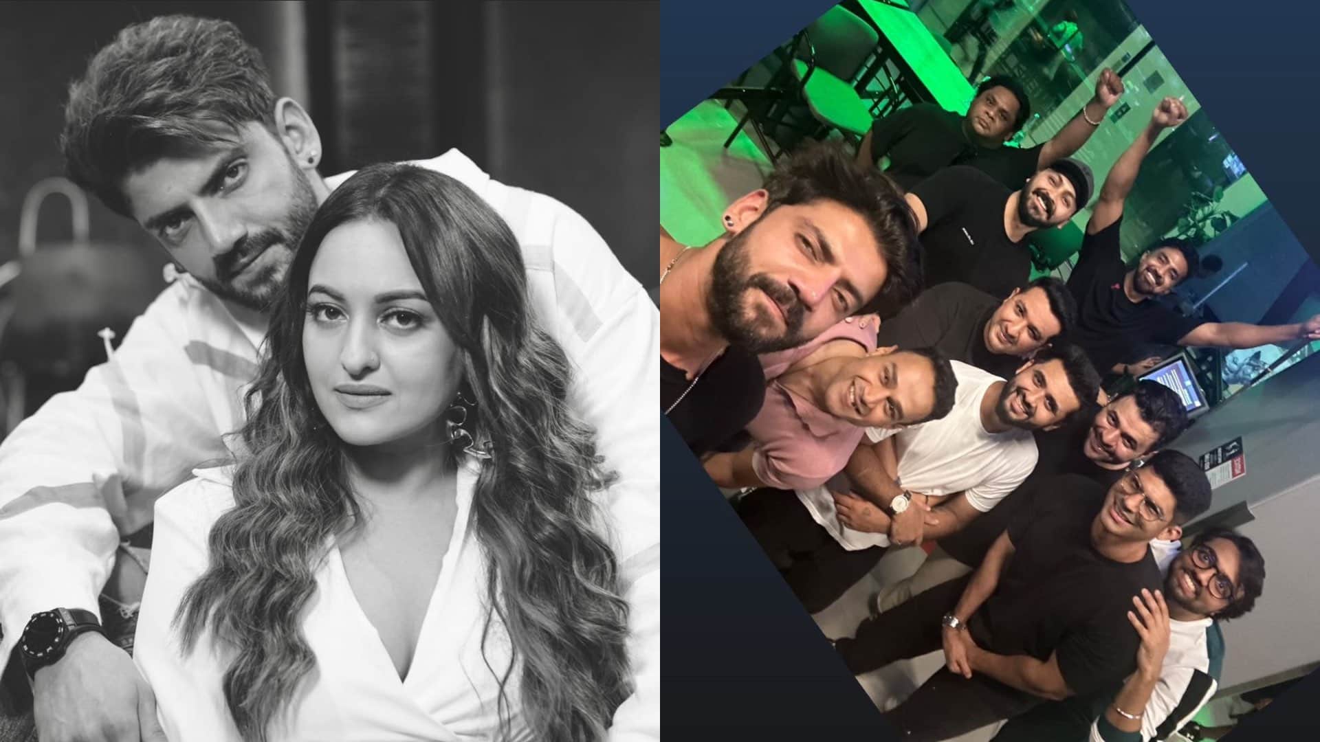 Sonakshi Sinha with Huma Qureshi and Zaheer Iqbal enjoying bachelorette bachelor parties before the wedding