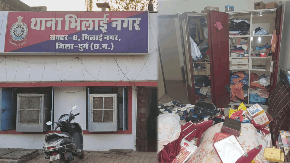 Unknown thieves have stolen goods worth lakhs from two vacant houses in Durg