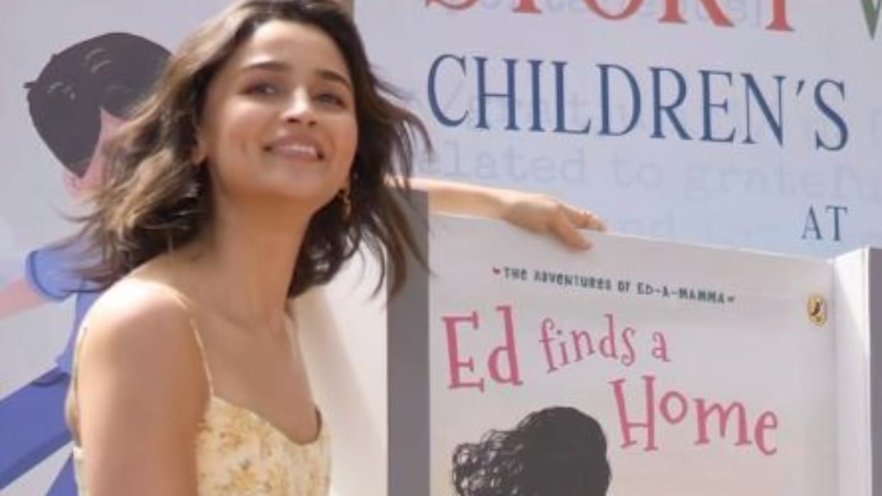 Alia Bhatt book The Adventures of Ed-a-Mamma Ed Finds A Home as a writer Raha loves her book and hugs them too