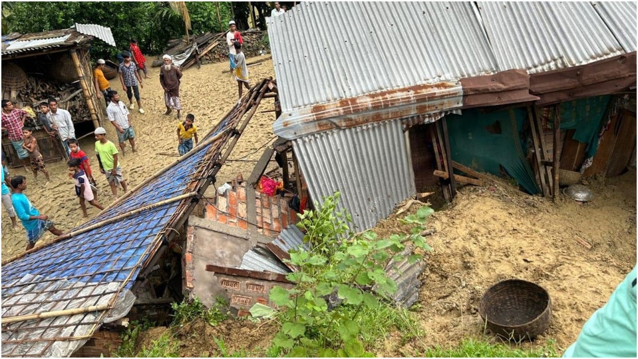 Assam Flood Landslide in Badarpur Area of Karimganj Five Killed Including Three Minors