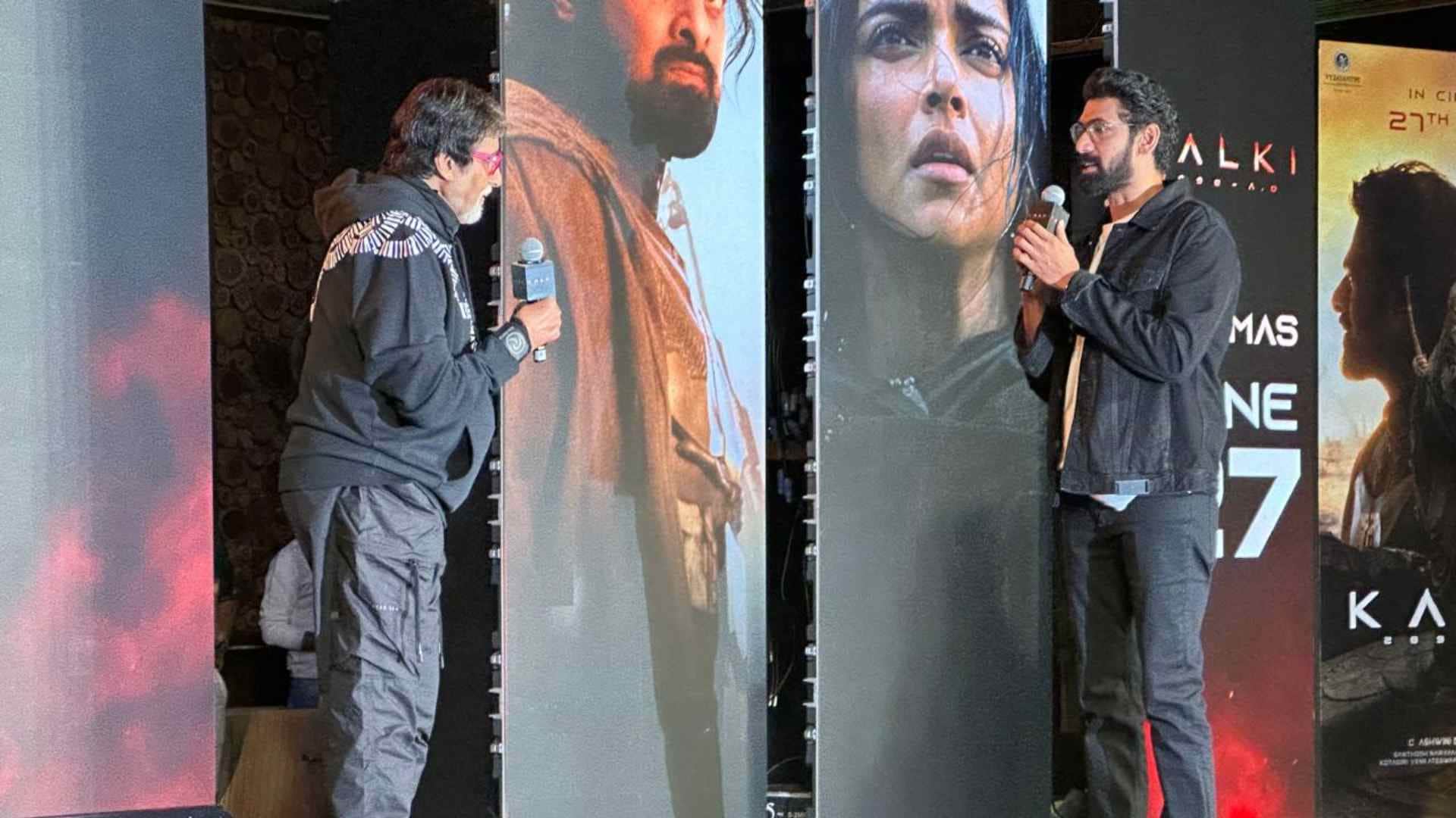 Amitabh Bachchan attends Kalki 2898 AD Mumbai event after very long gap Deepika Padukone Prabhas Kamal Hassan