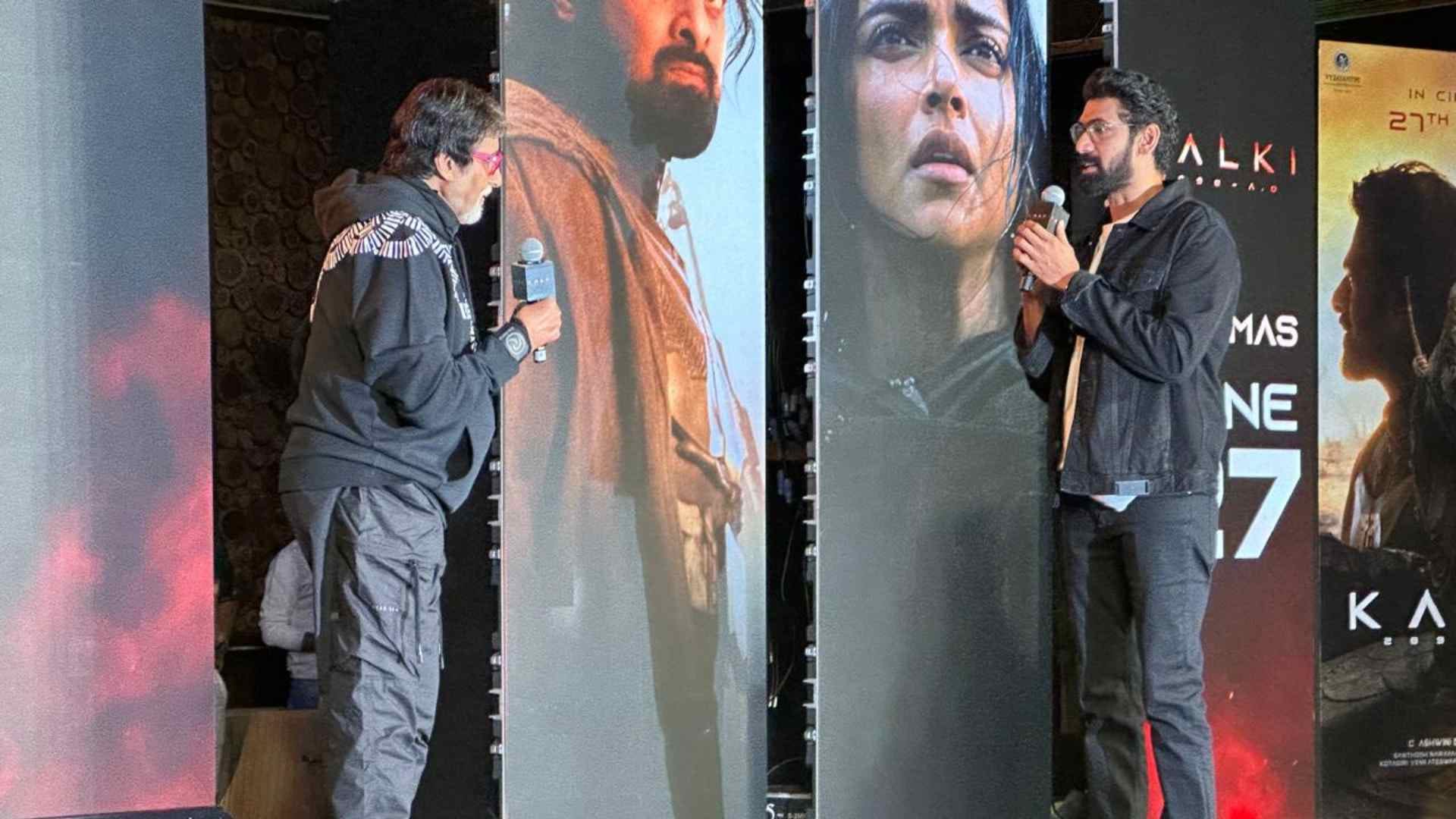 Amitabh Bachchan attends Kalki 2898 AD Mumbai event after very long gap Deepika Padukone Prabhas Kamal Hassan