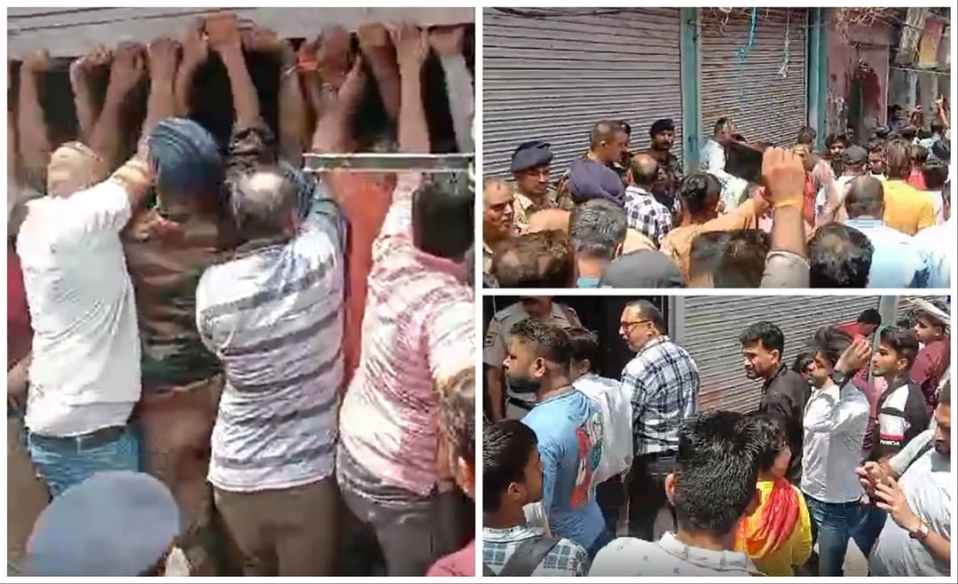 Crowd furious in cattle slaughter case broke locks and threw goods from shops Nahan