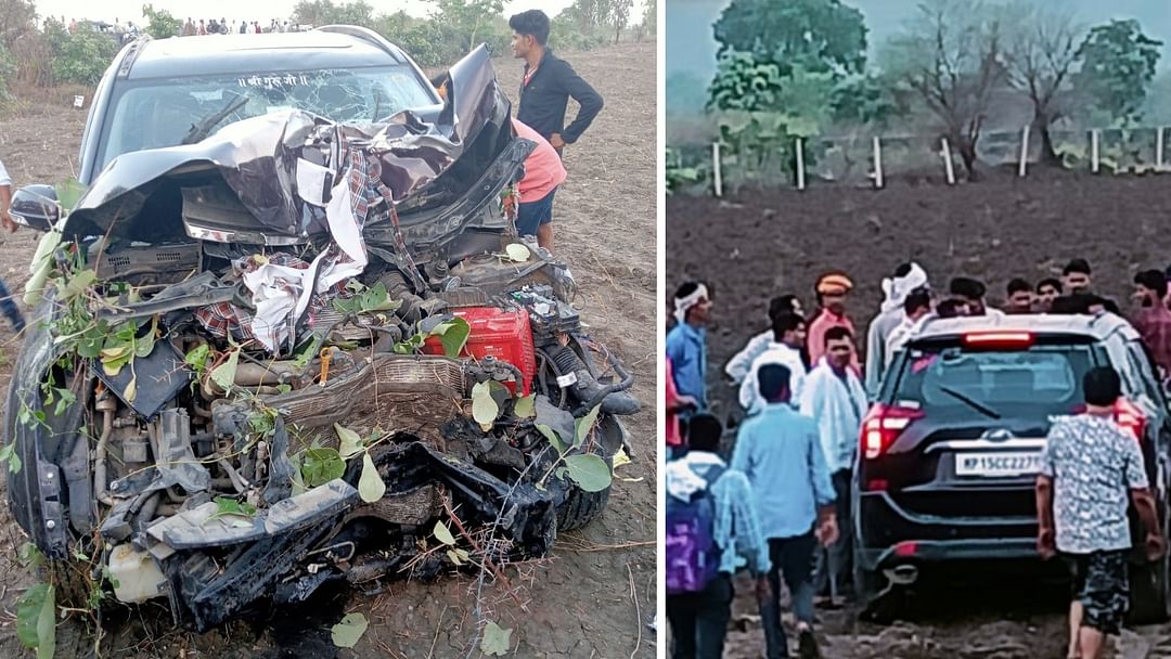 MP News: Uncontrollable car played the game of death in Sagar, crushed two bike riders, three died on the spot