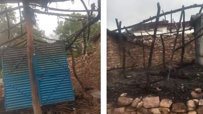 दुकान से बीड़ी माचिस और गुटखा नहीं देने पर लगाई आग