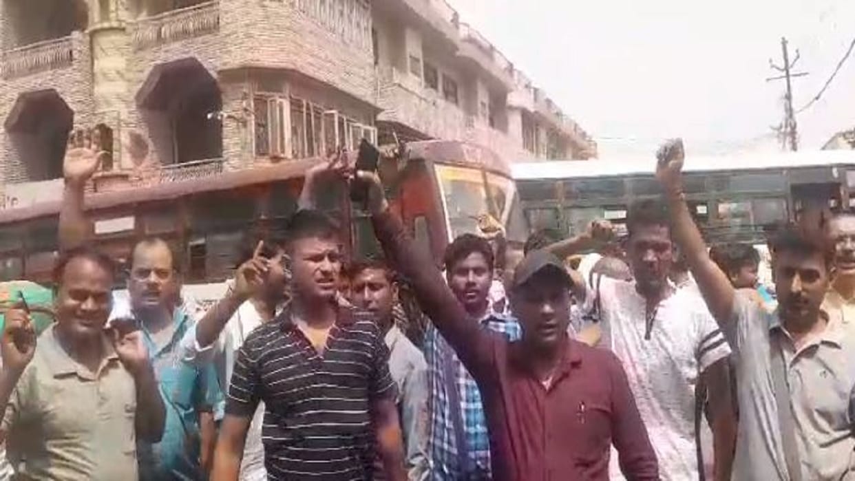 Indecent behaviour with Roadways ARM for making a video of illegal transportation in Budaun