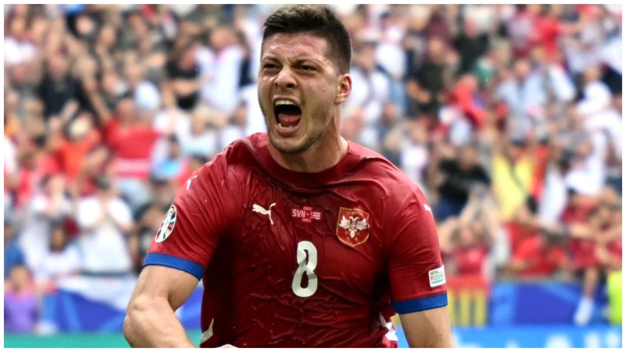 Serbia held Slovenia to a draw with Luka Jovic's goal in injury time in EURO cup match