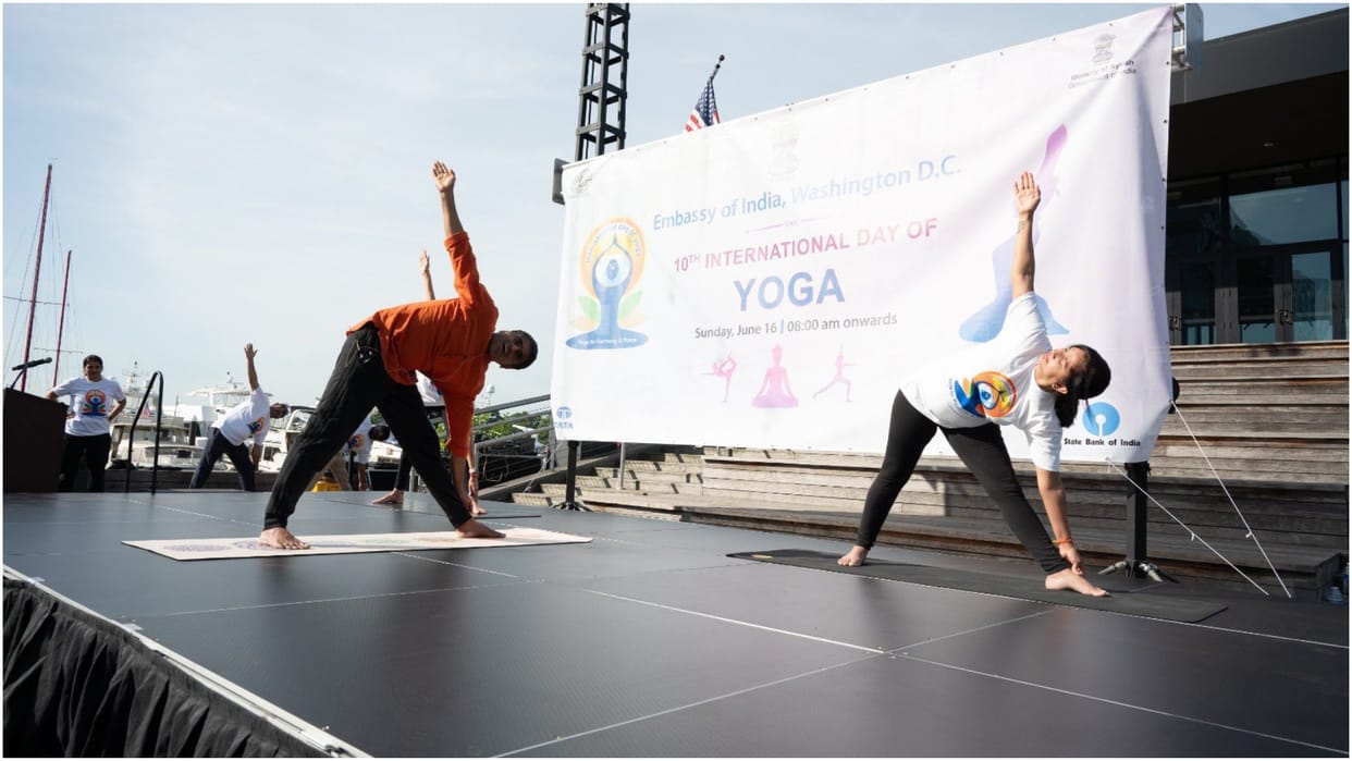 International Yoga Day in Washington Celebrated With Enthusiasm Starts With Prayers and Classical Dance