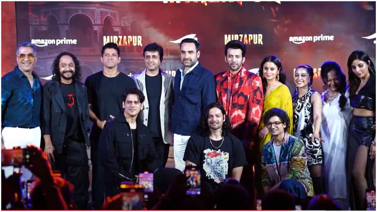 Farhan Akhtar at Mirzapur 3 TRAILER launch with PANKAJ TRIPATHI ALI FAZAL SHWETA TRIPATHI RASIKA DUGAL