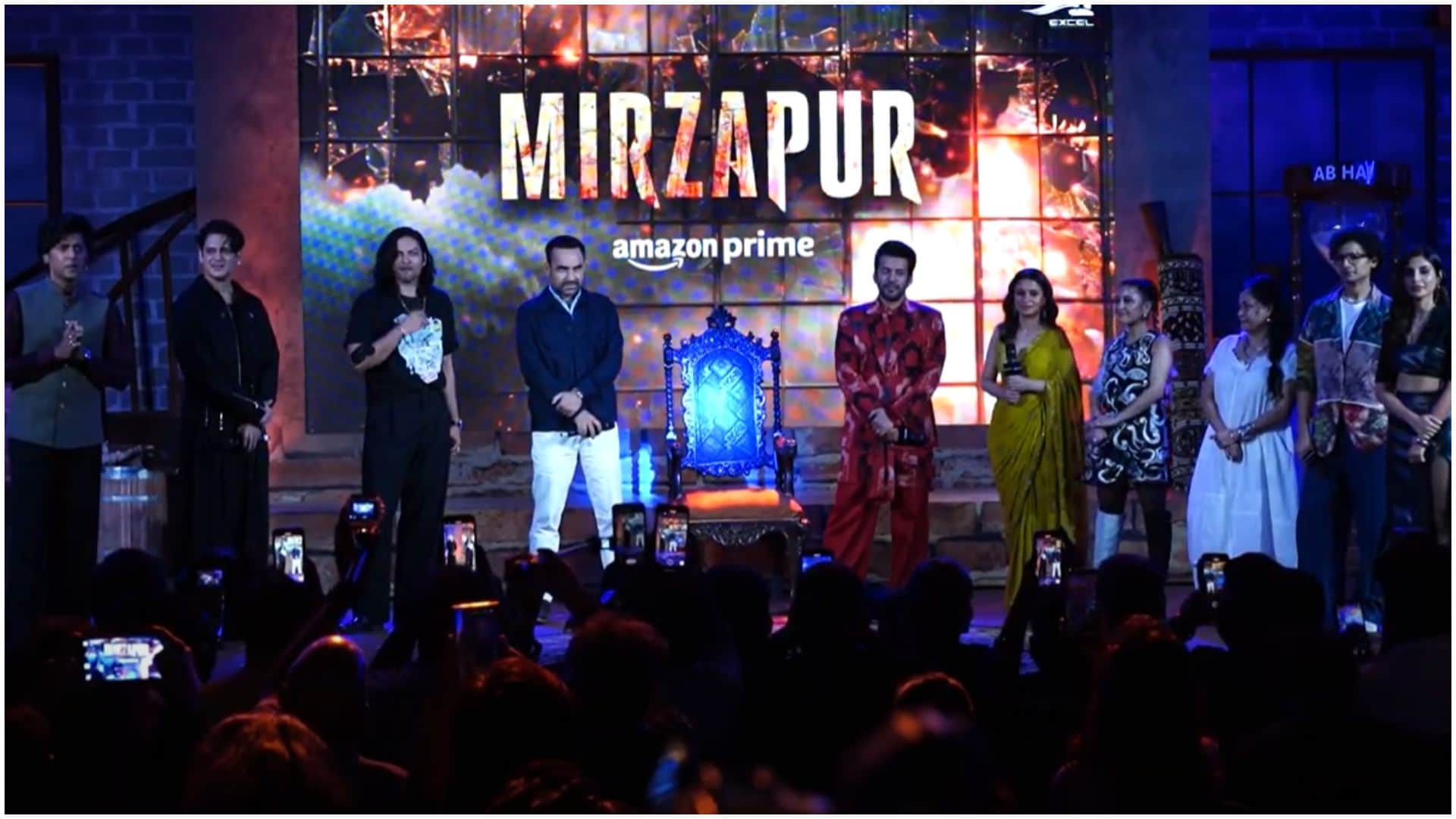 Farhan Akhtar at Mirzapur 3 TRAILER launch with PANKAJ TRIPATHI ALI FAZAL SHWETA TRIPATHI RASIKA DUGAL