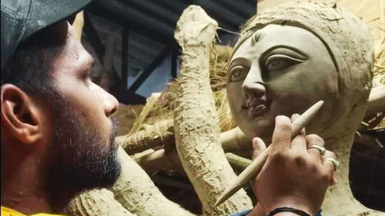 Durga Puja 2024 Idols prepared for Navratri in Varanasi
