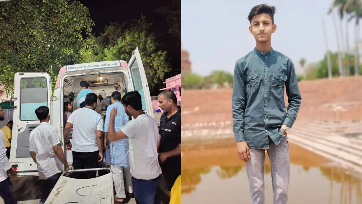 young man died in road accident in Mau due to collision between scooter and tractor in Mau