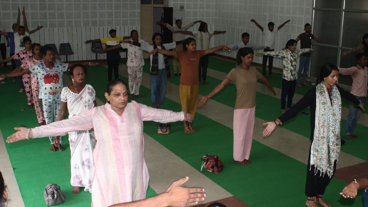 Transgenders yoga resolved include daily routine such event organized for the first time in Kashi Vidyapeeth