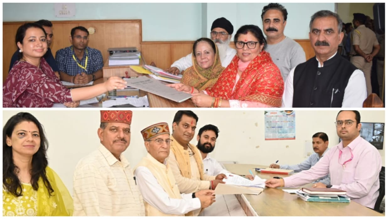 Kamlesh Thakur from Dehra Dr. Pushpendra Verma from Hamirpur filed nomination