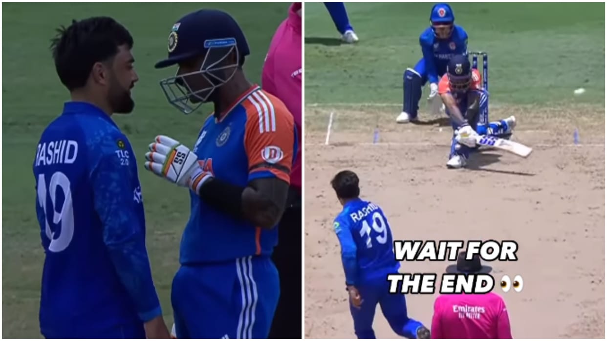 IND vs AFG: Suryakumar Yadav scored three boundaries by playing sweep shot on Rashid Khan T20 World Cup Video