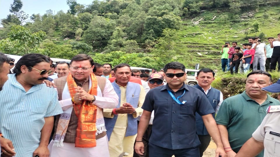 CM Pushkar Singh Dhami reached ancestral village Harkhola