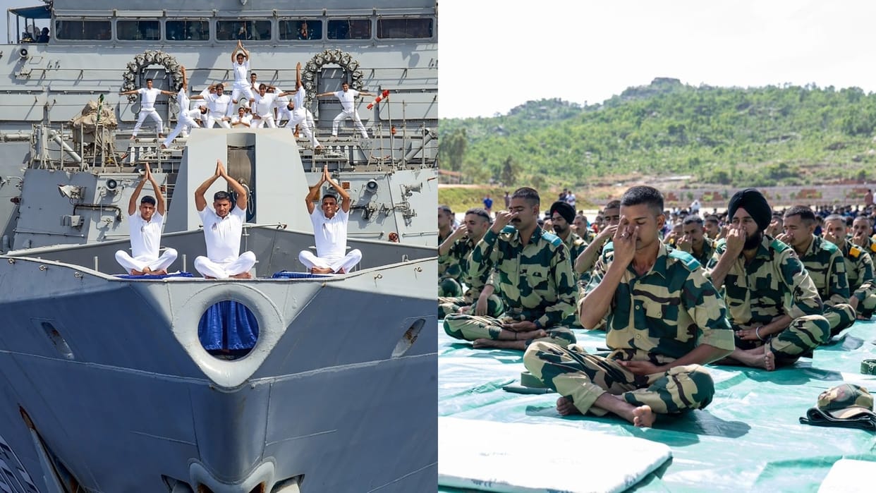 Photos This is how security forces celebrated Yoga Day