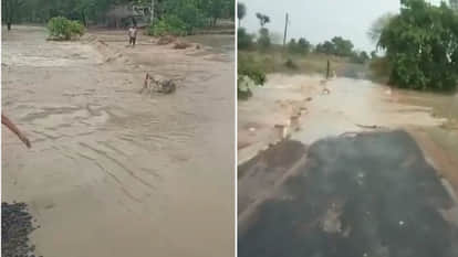 Shajapur Rain: Faces of farmers blossomed due to heavy rain, water came on small culverts of Mundalay-Dhanana