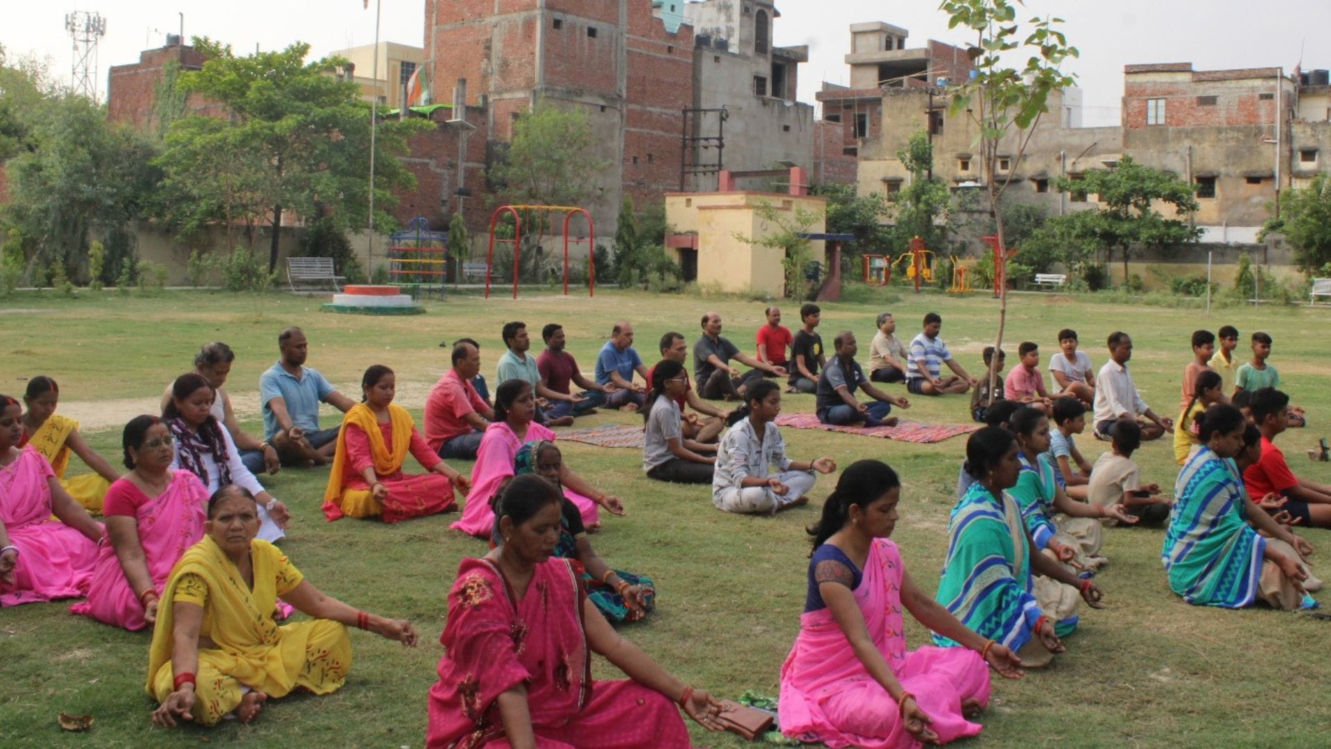 International Yoga Day Poster competition in slums of varanasi benefits pranayama explained