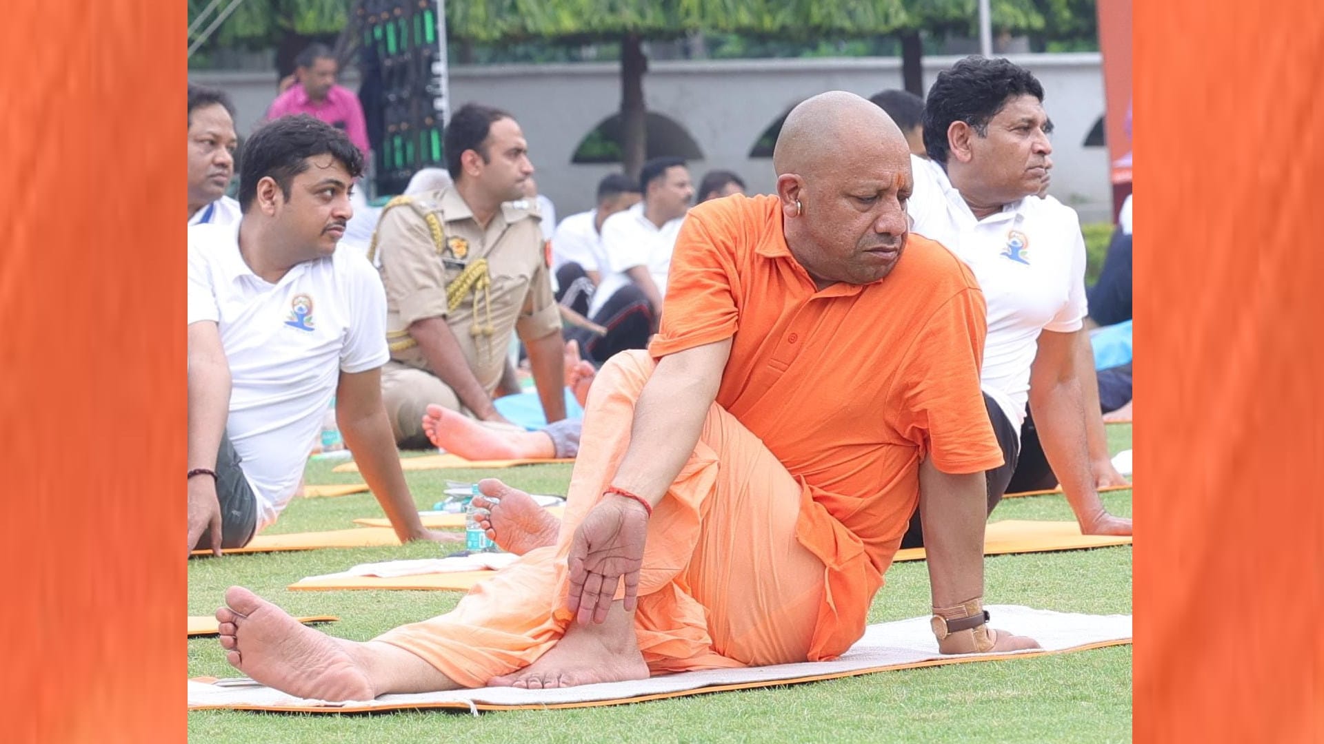 Yoga Day: CM Yogi Adityanath do different asan on Yoga day.