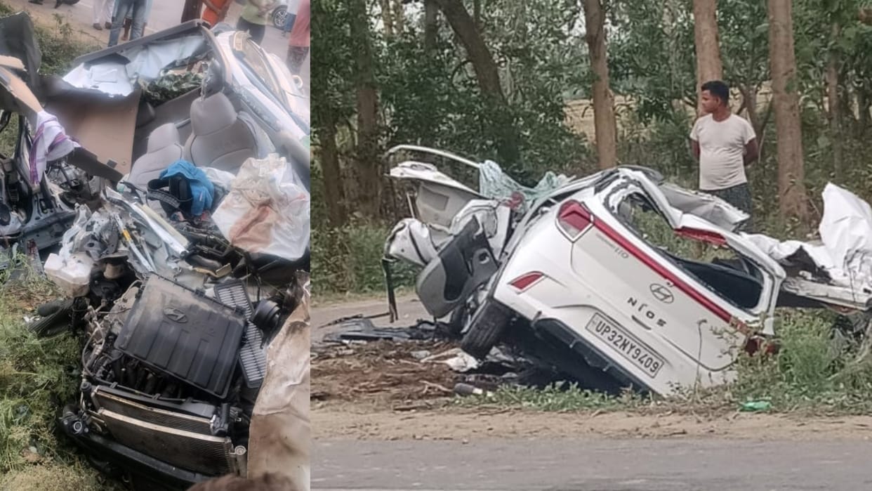 Three died in an accident in nanpara Bahraich.
