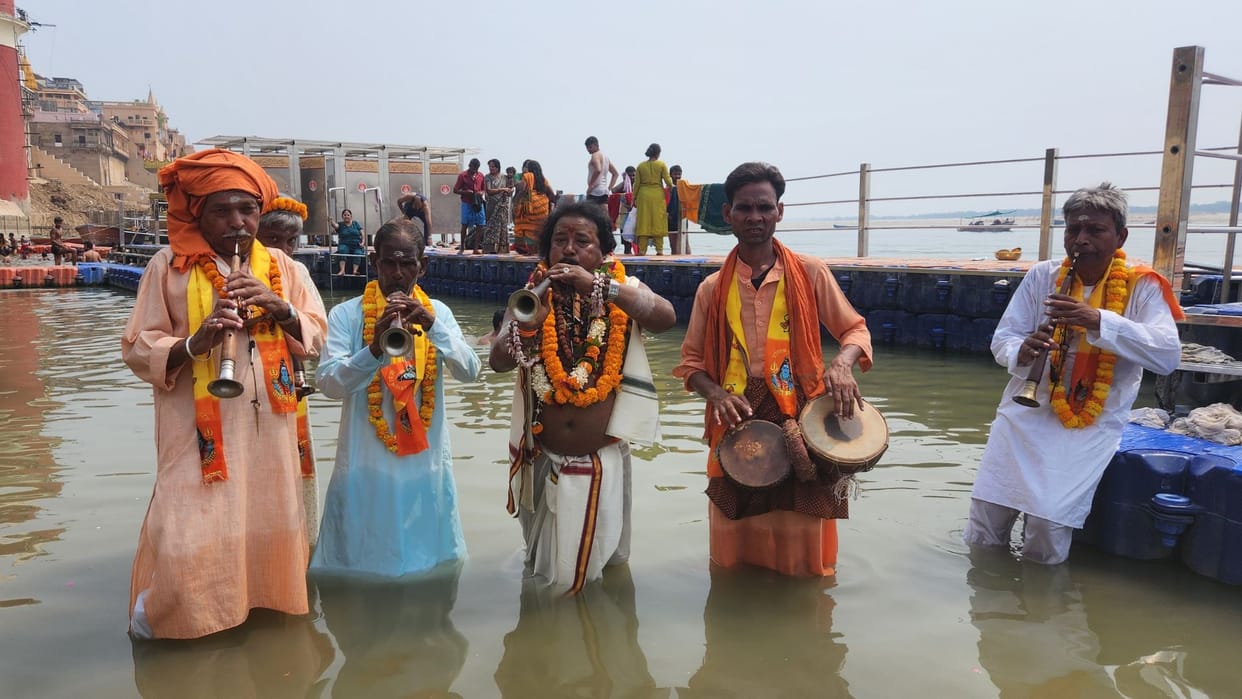Shehnai played Ganga river for rain in kashi unique prayer to Lord Indra