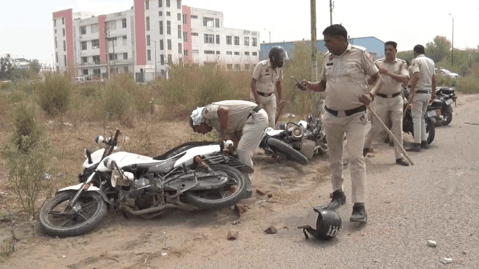 Violence broke out after worker was crushed to death by bus in Sector 35 of Gurugram