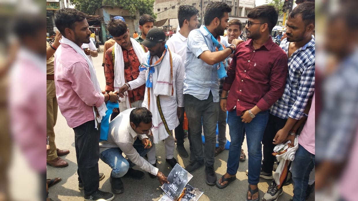 Students expressed their displeasure over the rigging in NEET burnt their results
