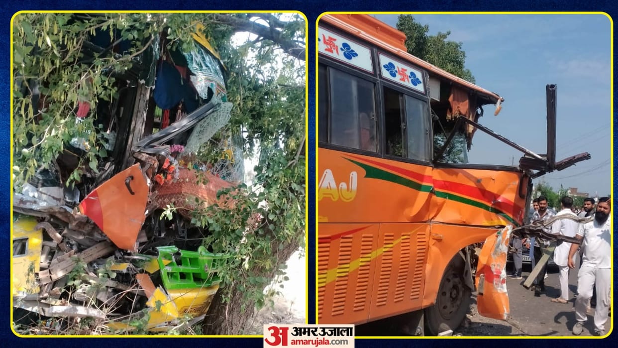 Two buses collided in Akhnoor Jammu and Kashmir Many passengers injured in accident
