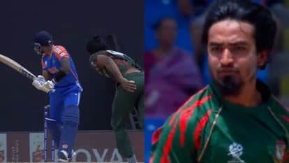 ind vs ban: tanzim hasan sakib aggressive reaction towards virat kohli, got suryakumar wicket in one over