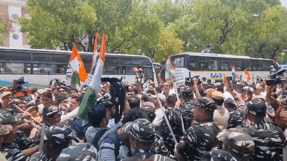 Delhi Police registered a case against 17 people including two women NSUI workers