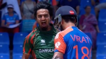 ind vs ban: tanzim hasan sakib aggressive reaction towards virat kohli, got suryakumar wicket in one over