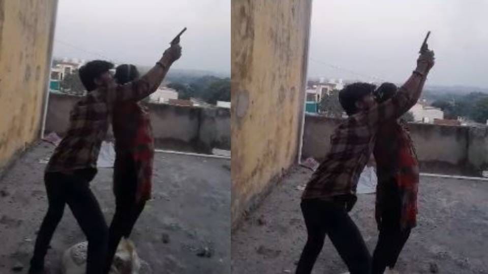 video of girl firing gun has surfaced in Agra
